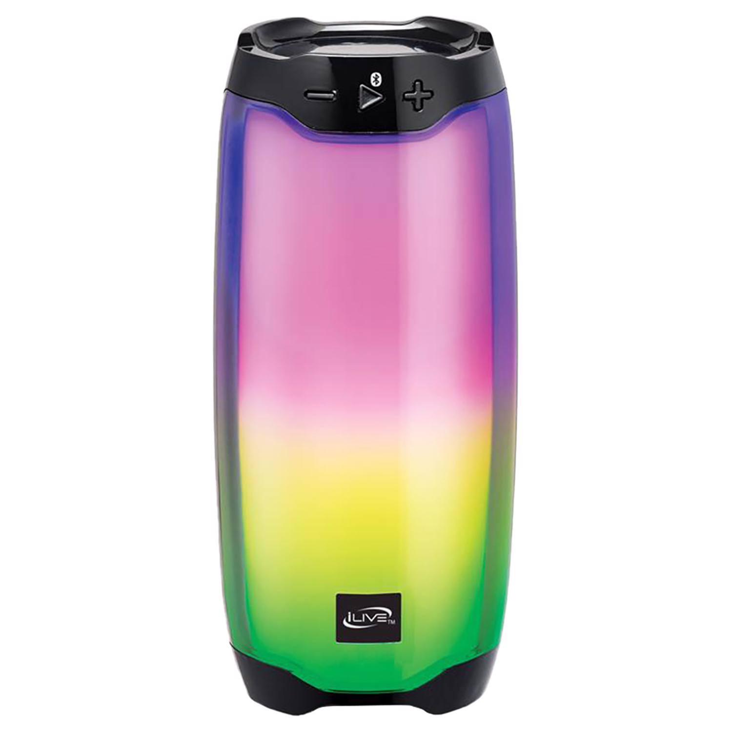 Front. iLive - iLive Wireless Bluetooth Color Changing Speaker.