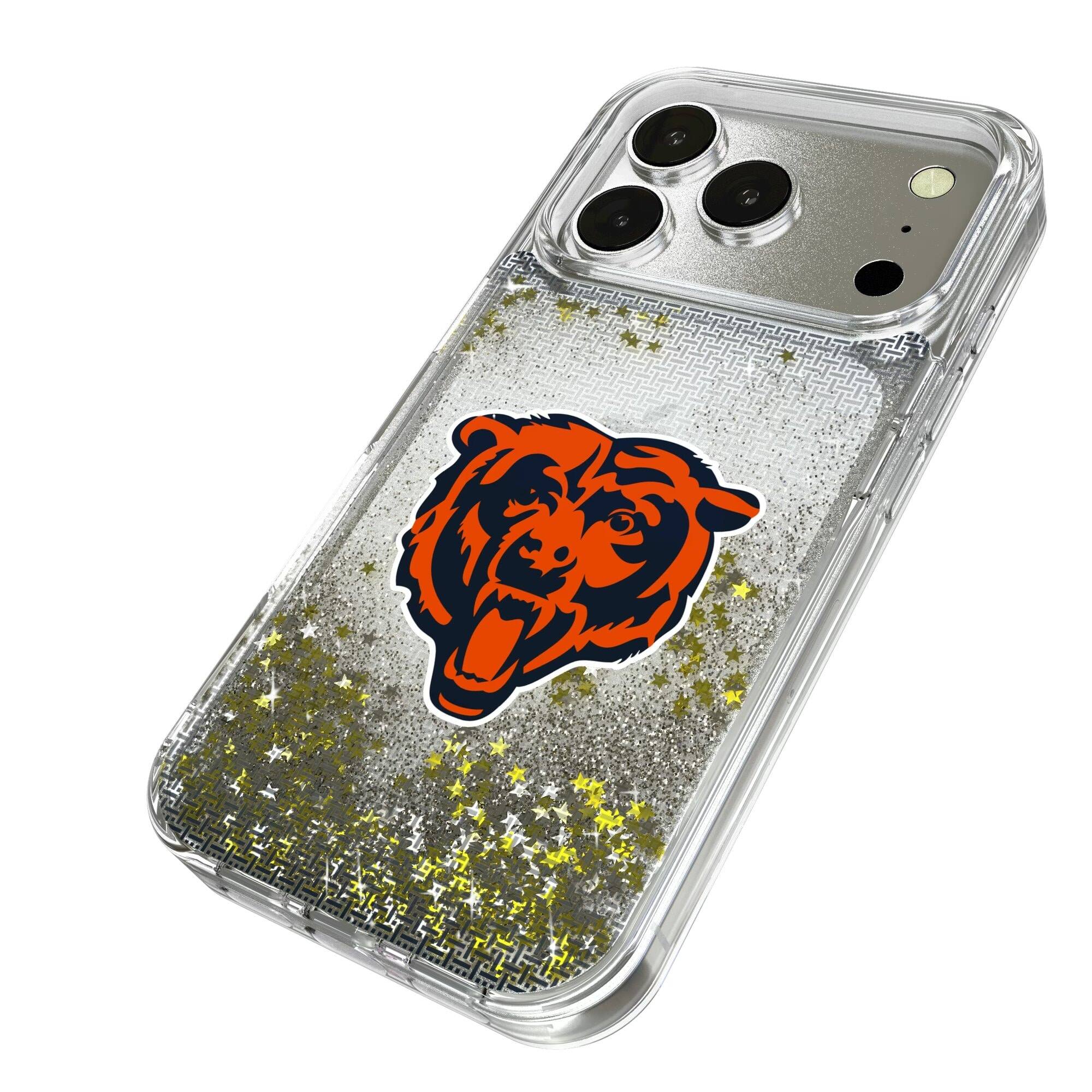 Alt View 1. Keyscaper - Chicago Bears Linen Logo iPhone Glitter Case - 15 - Multicolor.