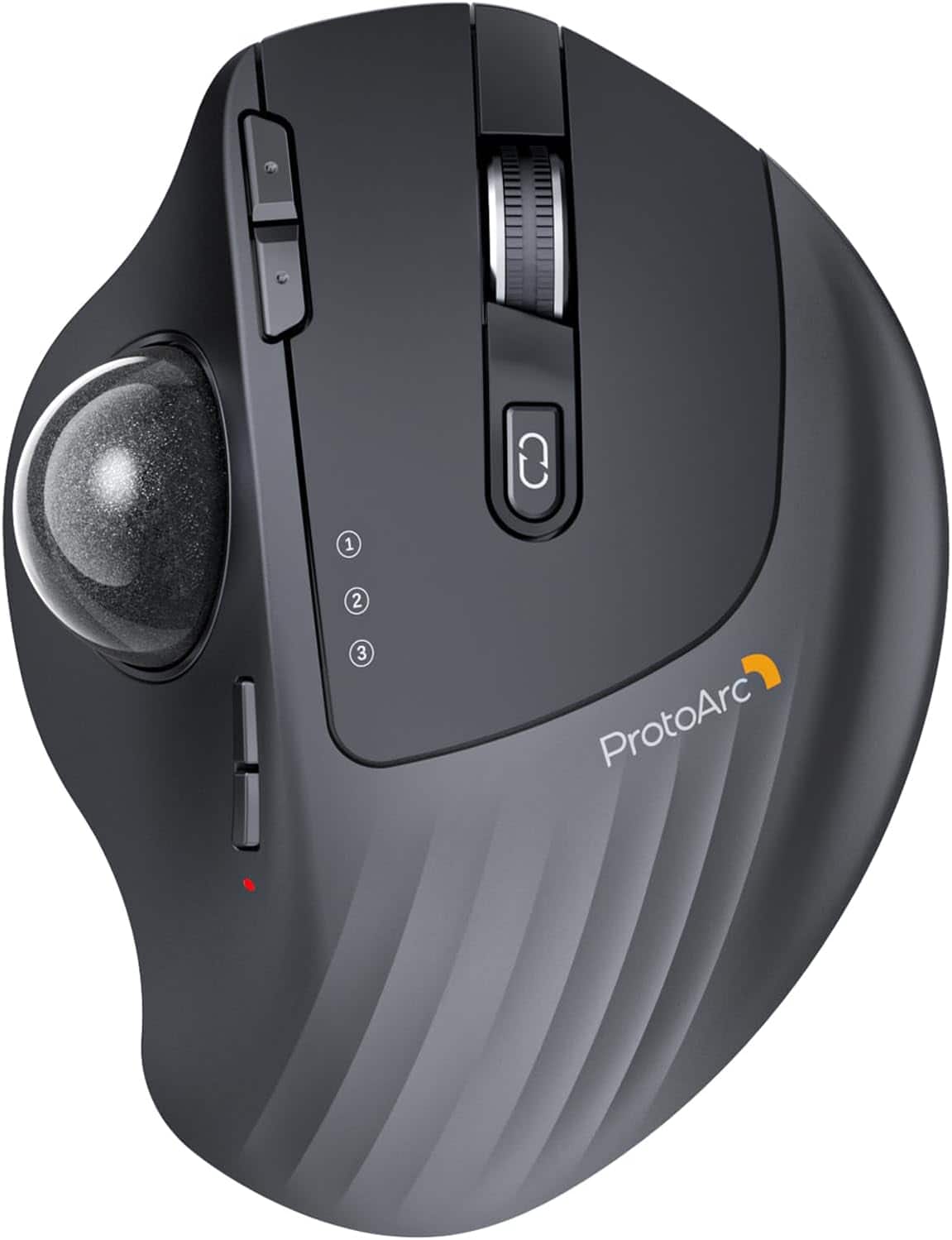 ProtoArc - Wireless Trackball Mouse, Rechargeable Thumb Control,Trackball Ergonomic Mouse - Wireless - Black