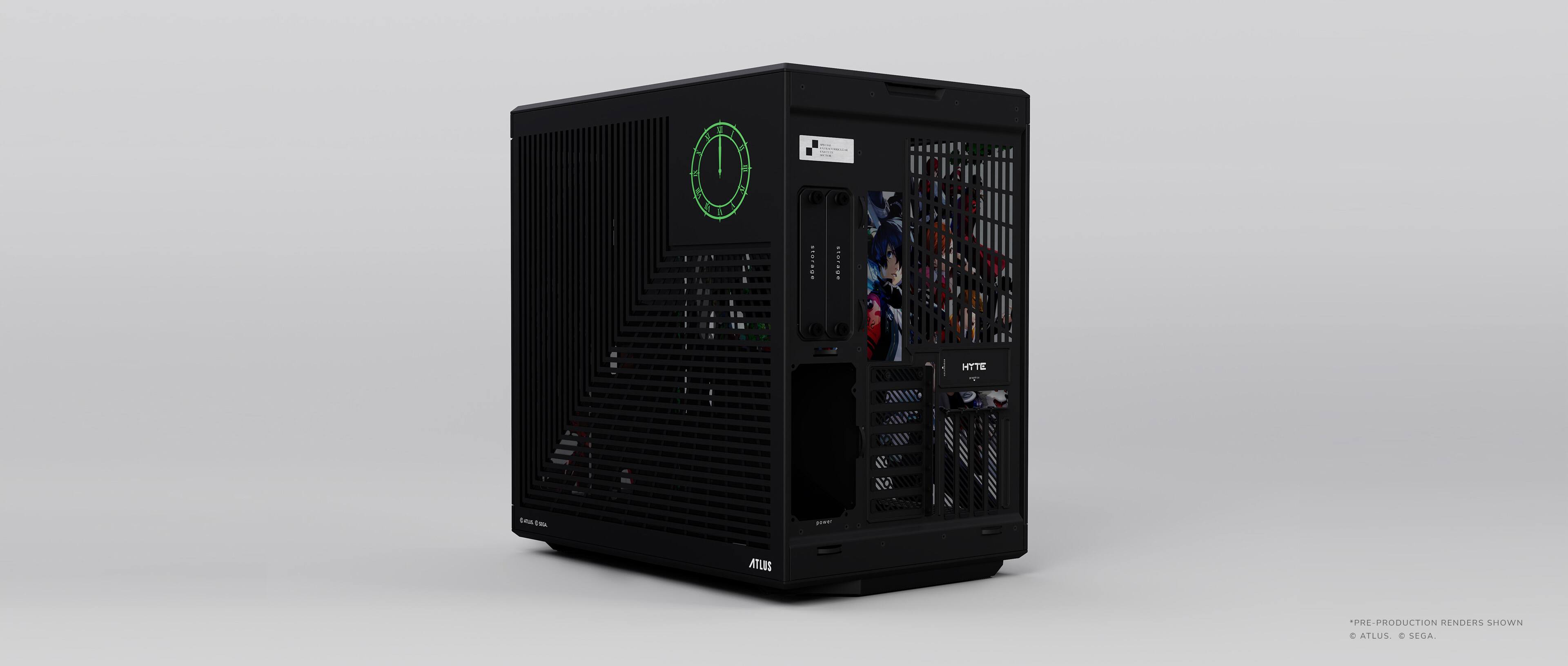 The text on the image reads: "Atlus Pre-production renders shown. Atlus and Sega."