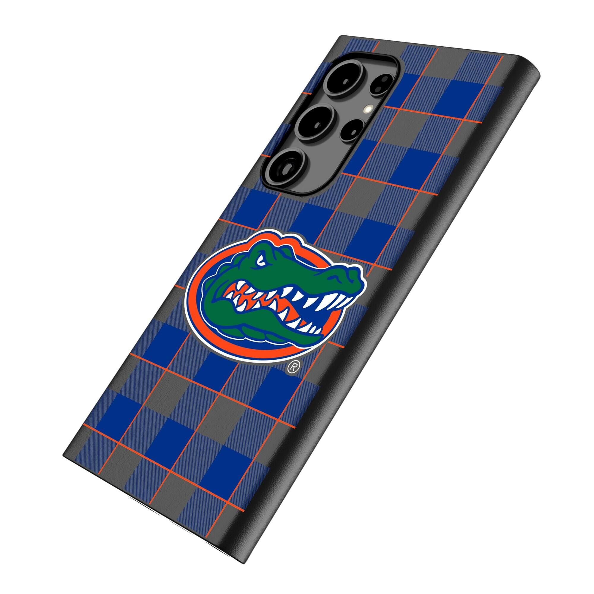 Alt View 1. Keyscaper - Florida Gators Plaid Galaxy Magnetic Bump Case - S24 Ultra - Black.
