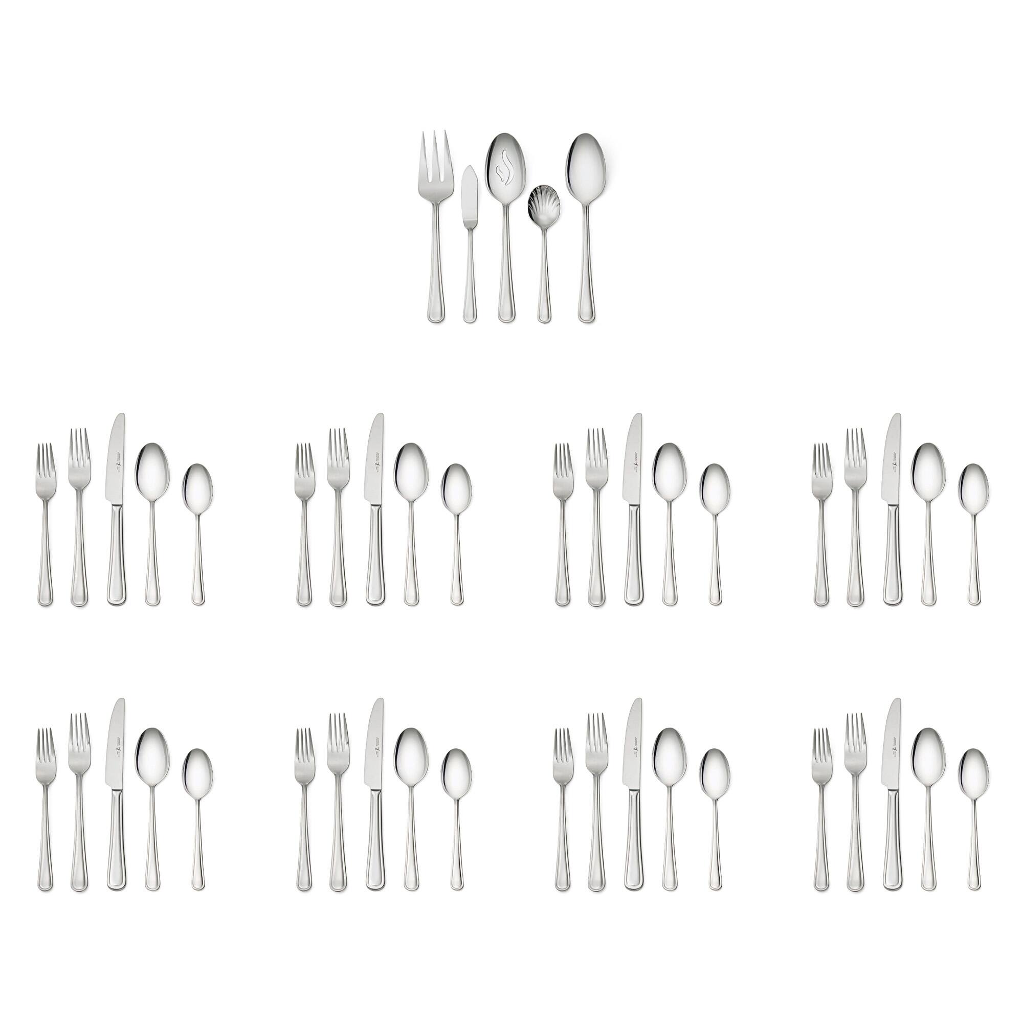 Alt View 4. Henckels - Henckels Cottage 45-pc 18/10 Stainless Steel Flatware Set - Stainless Steel.