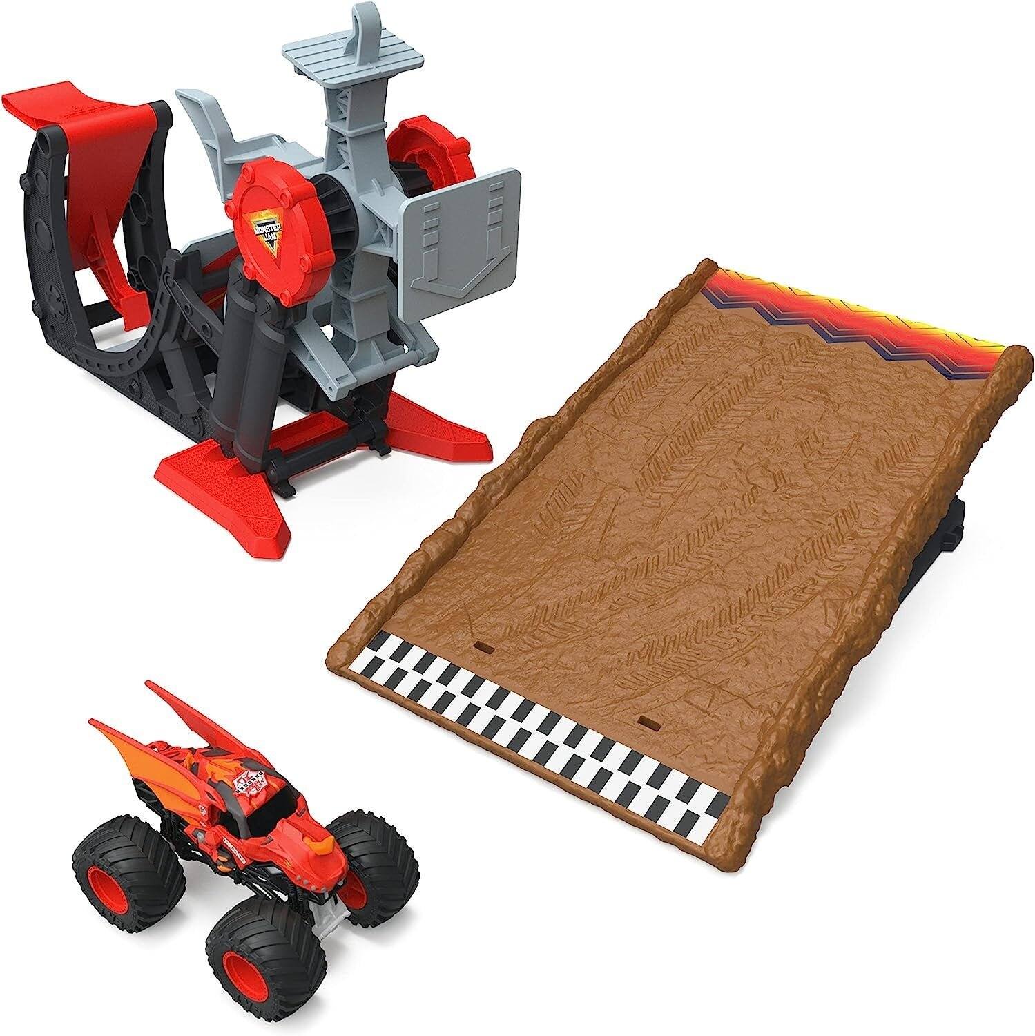Back. Monster Jam - Monster Jam, Official Bakugan Dragonoid Stunt Dial Playset with Exclusive 1:64 Die-Cast Truck - Multicolor.