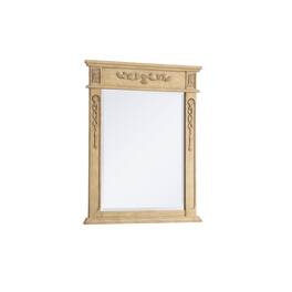 Elegant Decor - Wood Frame Mirror 28 Inch X 36 Inch In - Antique Beige