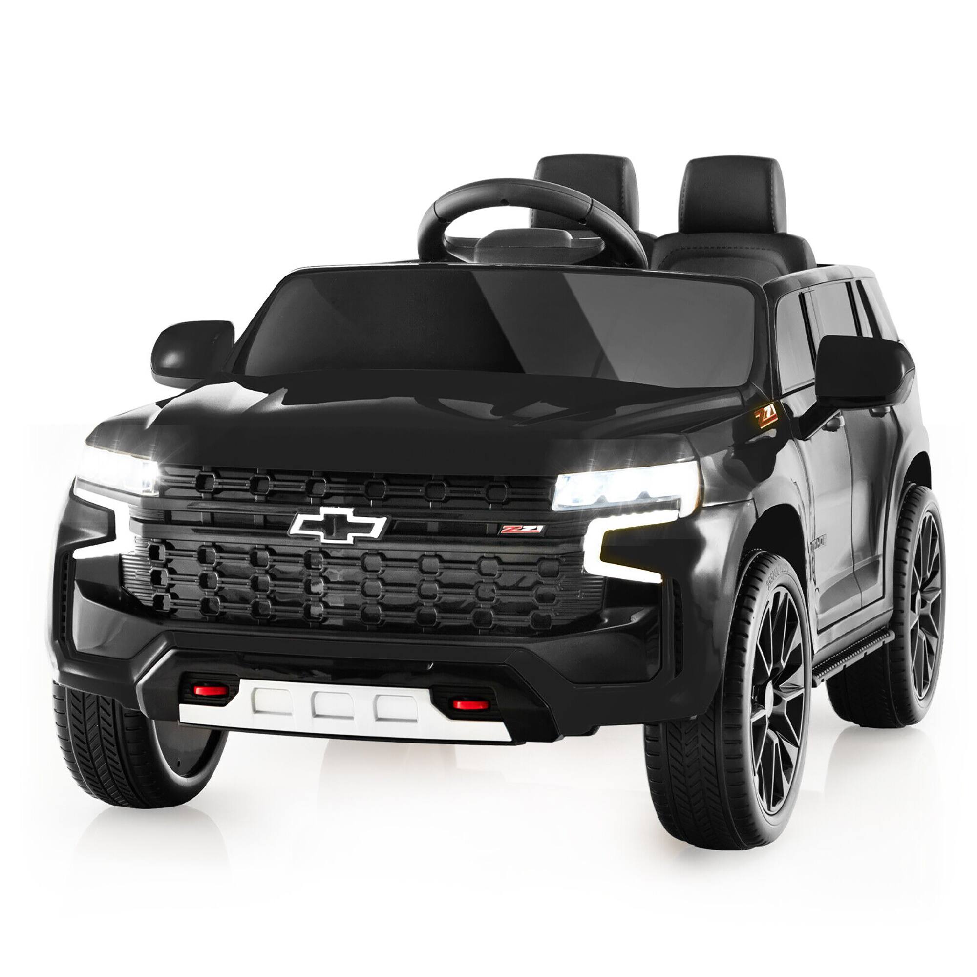 Alt View 8. Gymax - Gymax 12V Kids Ride On Car Chevrolet Tahoe Electric Truck SUV Remote w/ Light & Music Black - Black.