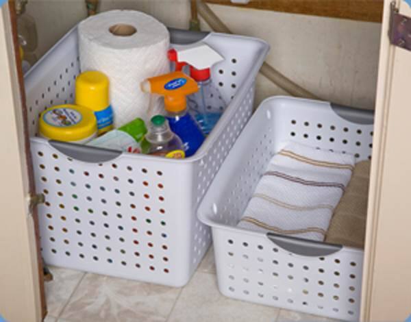 Alt View 10. Sterilite - Sterilite Deep & Medium Ultra Plastic Storage Bin Organizer Basket Pair (6 Pack).