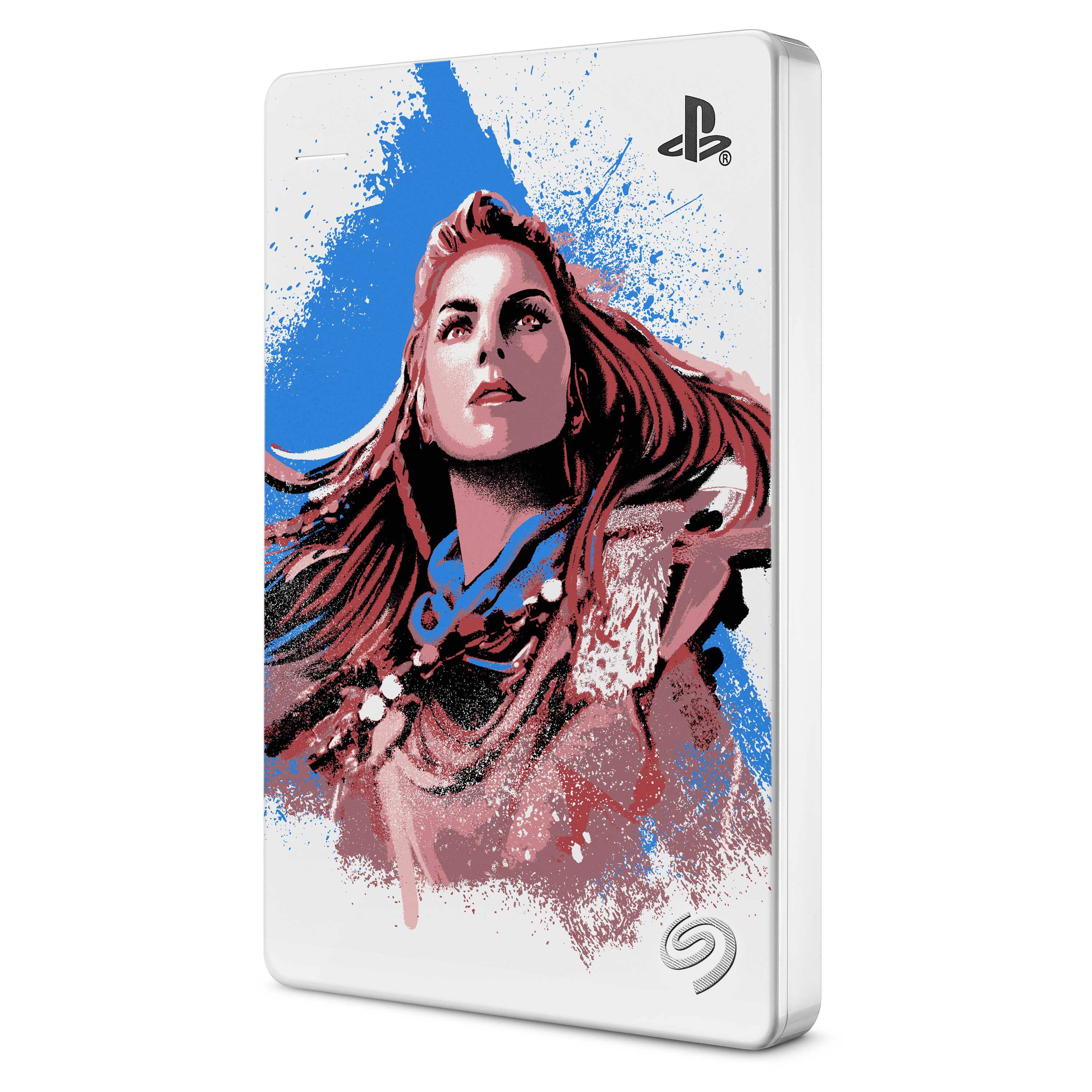Front. Seagate - Game Drive for PlayStation Consoles Horizon Forbidden West LE 2TB External USB 3.2 Gen 1 Portable Hard Drive.