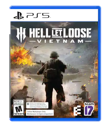 PS5: Hell Let Loose Vietnam
Mature 17+ Jeunes Adultes 1+
Internet and PlayStation Plus required for Online Multiplayer
Online Multiplayer Only
ESRB: M
Multiplayer en ligne uniquement - RP (Rating Pending)
