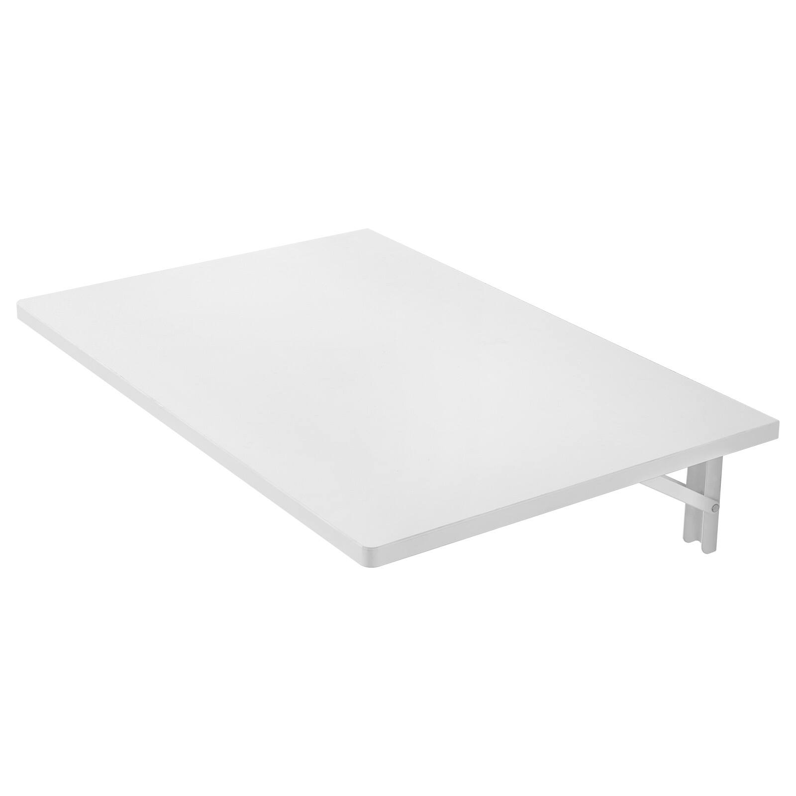 Alt View 5. VEVOR - Wall Mounted Folding Table, 23.6 x 15.7 inches Wall Mount Table, Floating Desk with Iron Bracket, Fold Down Desk - White.