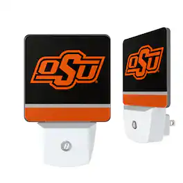 Keyscaper - Oklahoma State Cowboys Stripe Design Nightlight 2-Pack - Multicolor