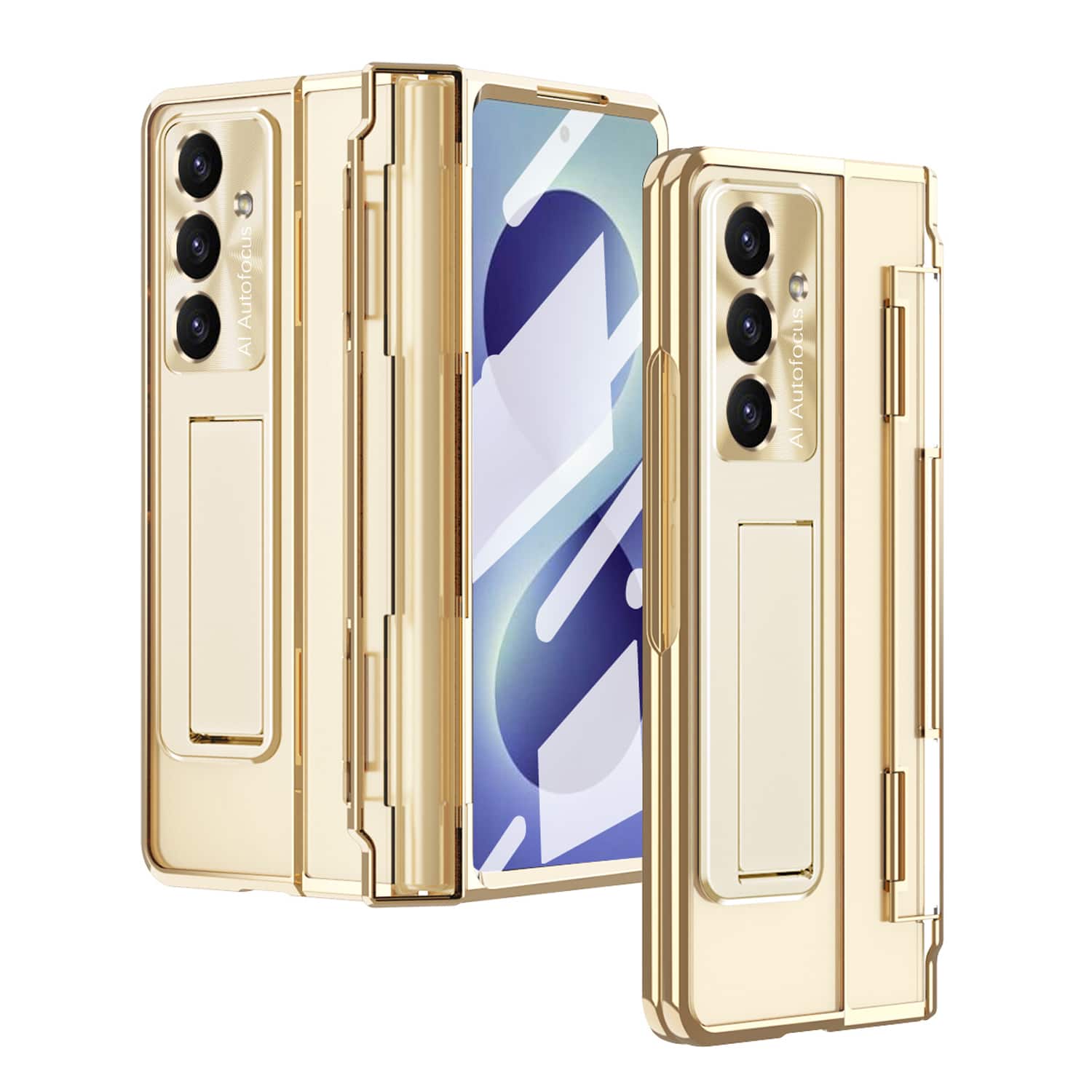 Dteck - for Samsung Galaxy Z Fold8 Ultra Rugged Case with Tempered Glass Protector,Full Hinge Protection,Transparent Back Cover - Gold price history on PriceWatchPro
