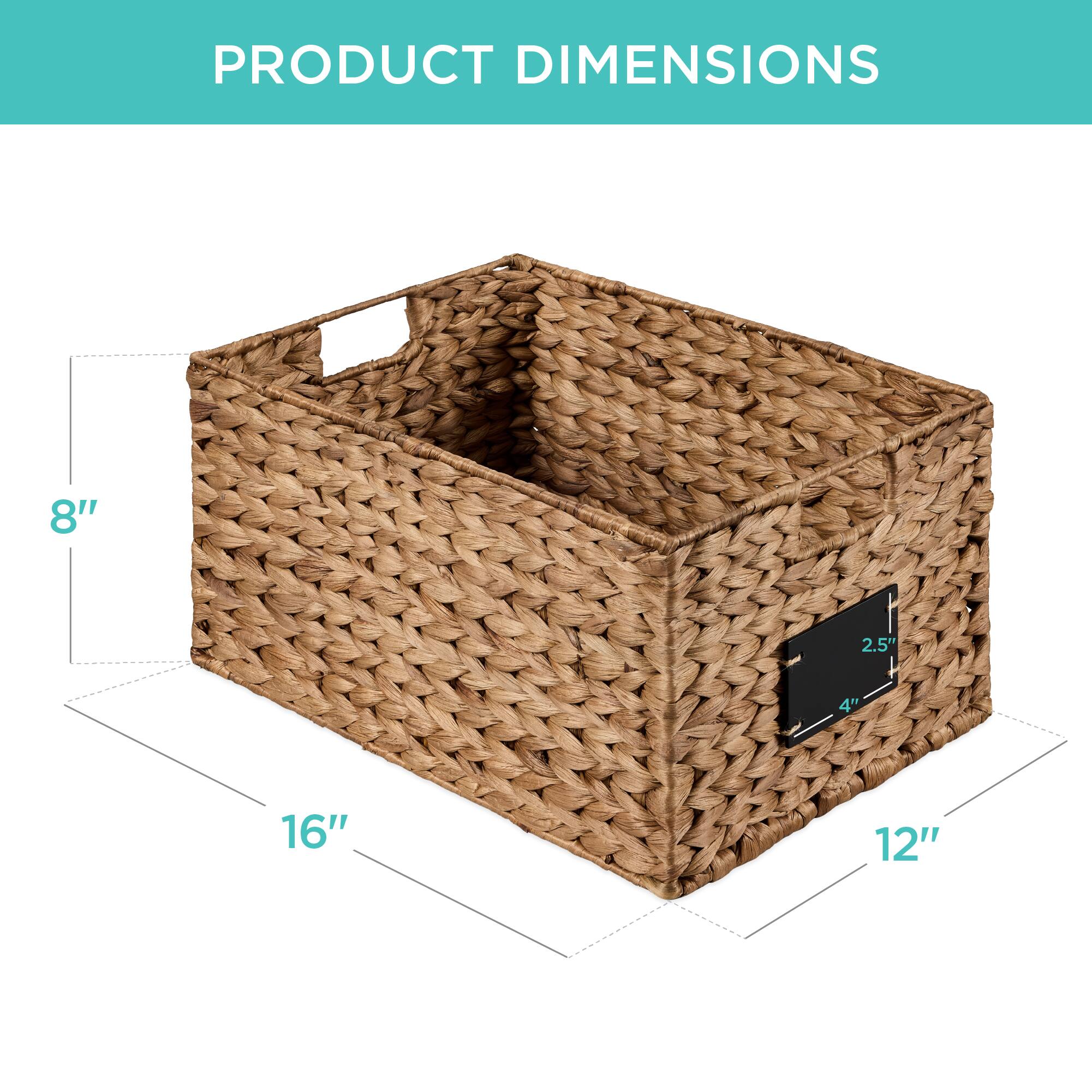 PRODUCT DIMENSIONS

- Height: 8"
- Width: 16"
- Depth: 12"
- Handle Height: 2.5"
- Handle Width: 4"