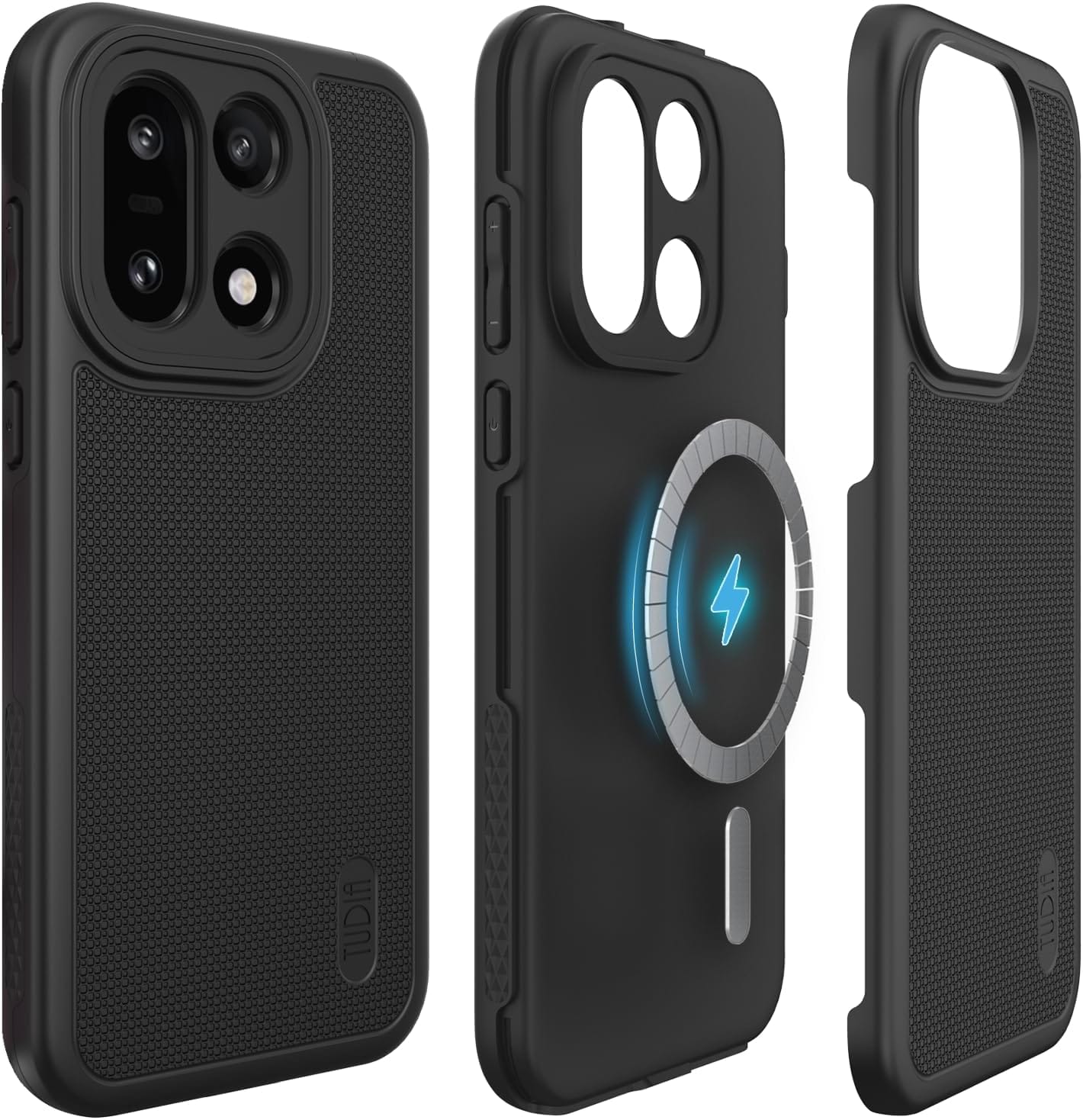 TUDIA - MergeGrip for OnePlus 15 5G Case 2025 Magsafe Compatible - Black - Magnetic Black