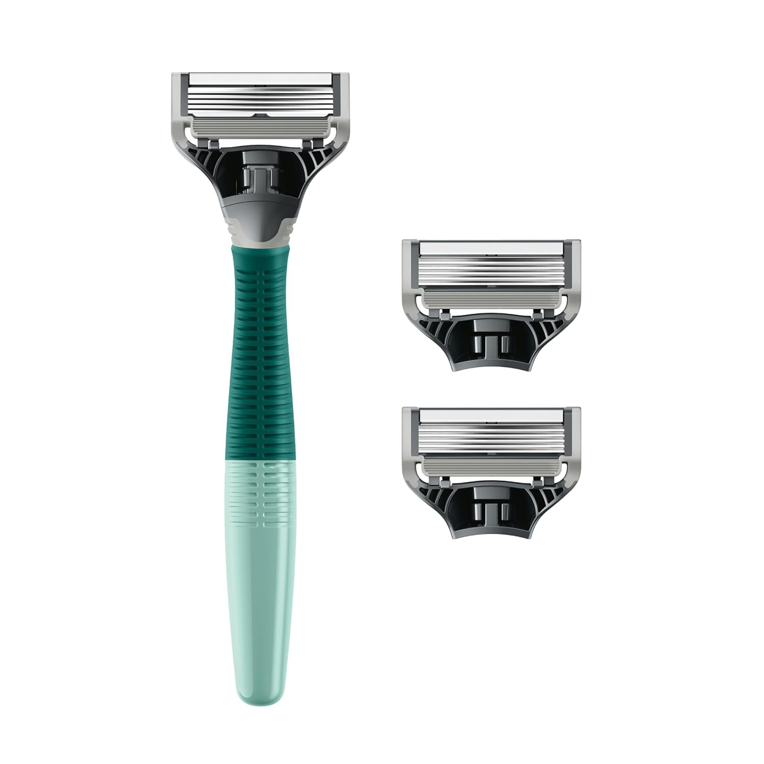 Front. Dazzed Corner - Original Shaving Kit for Men – Razor Handle - Green.