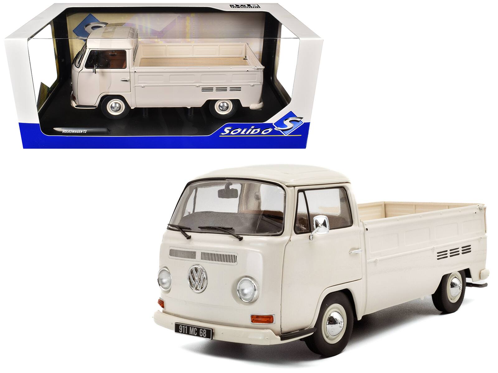 1968 Volkswagen T2 Pickup Truck Beige 1/18 Diecast Model Car by Solido price history on PriceWatchPro