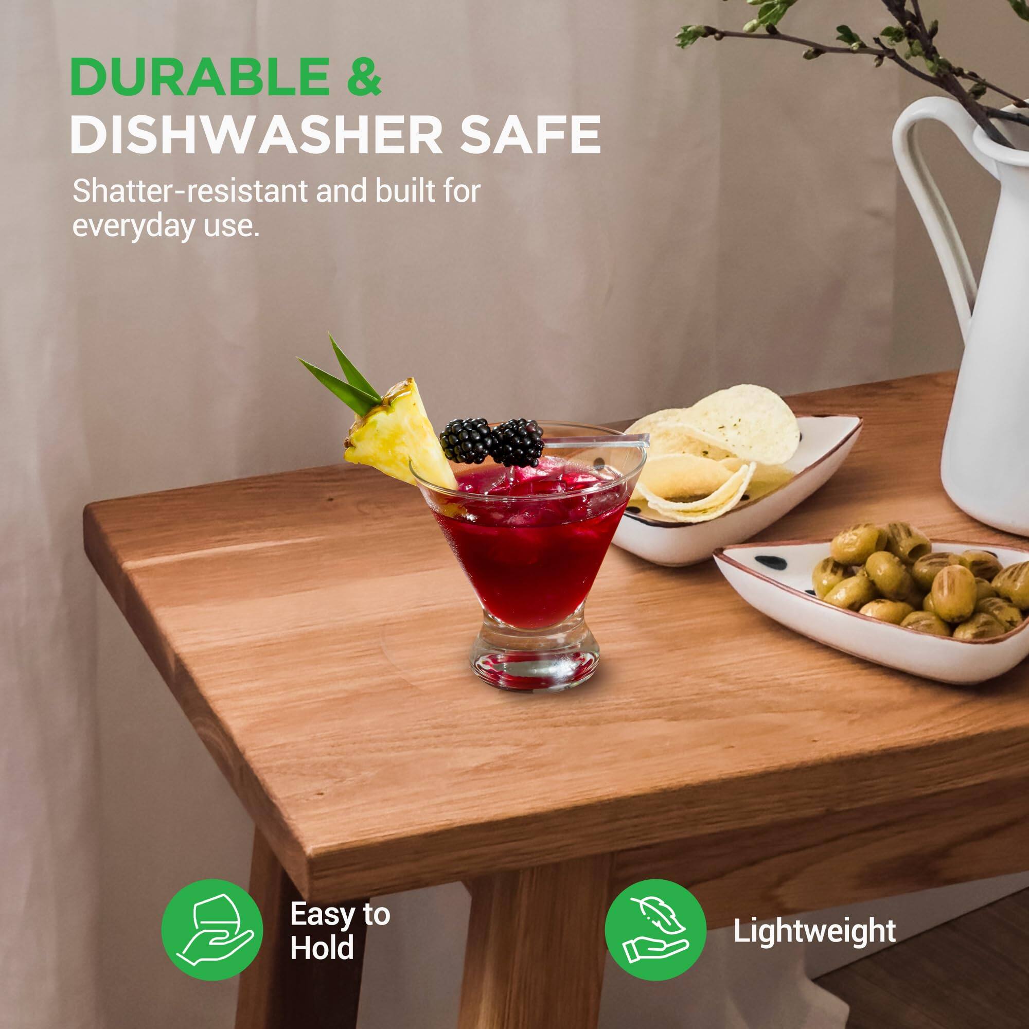 DURABLE & DISHWASHER SAFE  
Shatter-resistant and built for everyday use.  

Easy to Hold  
Lightweight