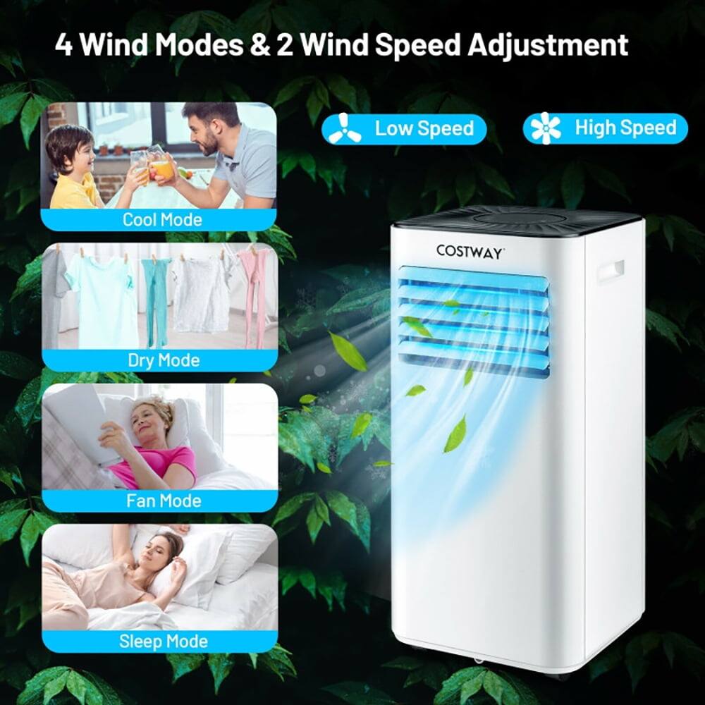4 Wind Modes & 2 Wind Speed Adjustment  
Low Speed  
High Speed  
Cool Mode  
Dry Mode  
Fan Mode  
Sleep Mode
