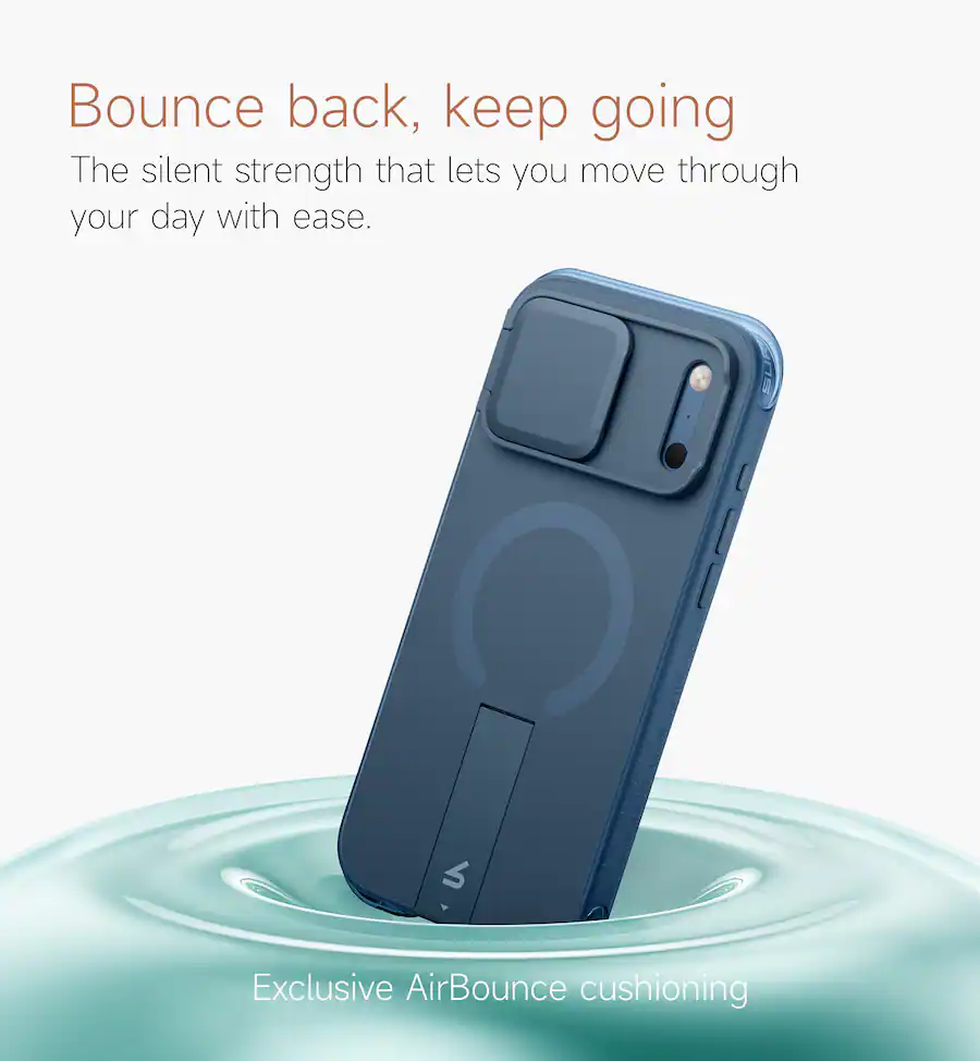 Deep Blue Built In SURITCH Slim Case for iPhone 18 Pro Max/17 Pro Max Case, AirBounce ...