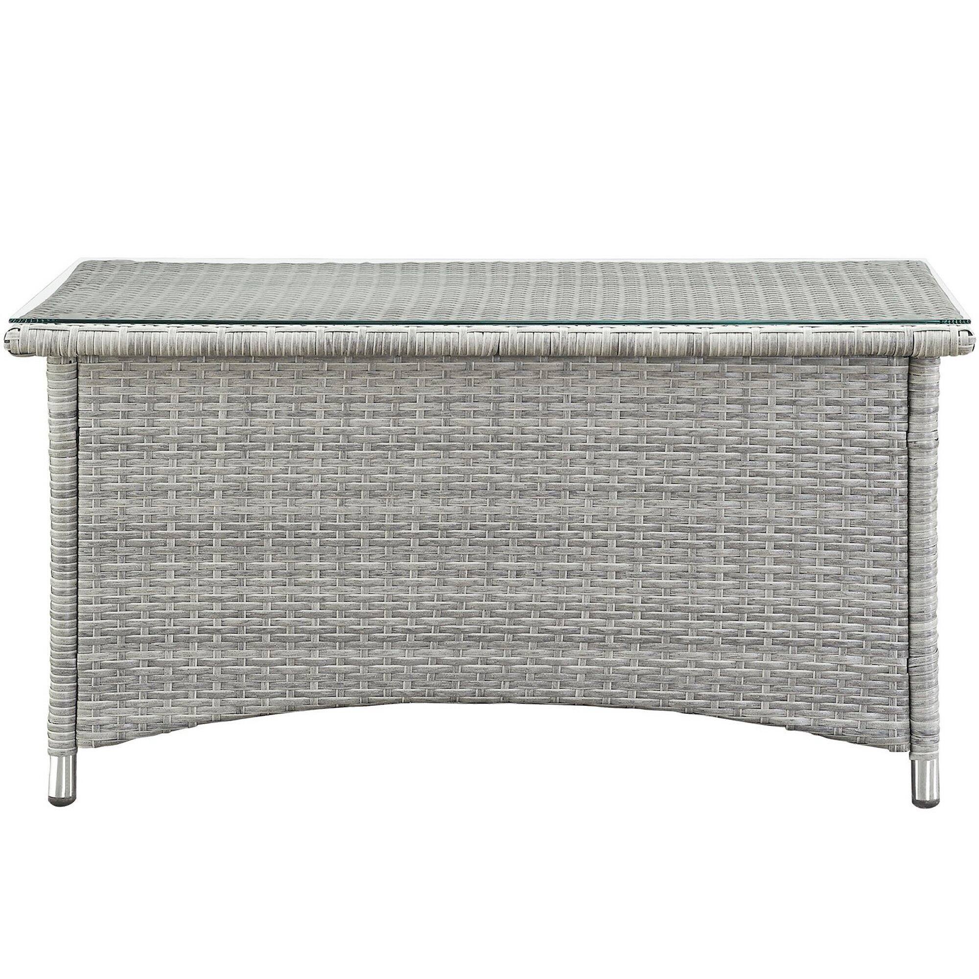 Alt View 10. Modway - Bridge 4 Piece Outdoor Patio Patio Conversation Set by Modway - Light Gray Gray.