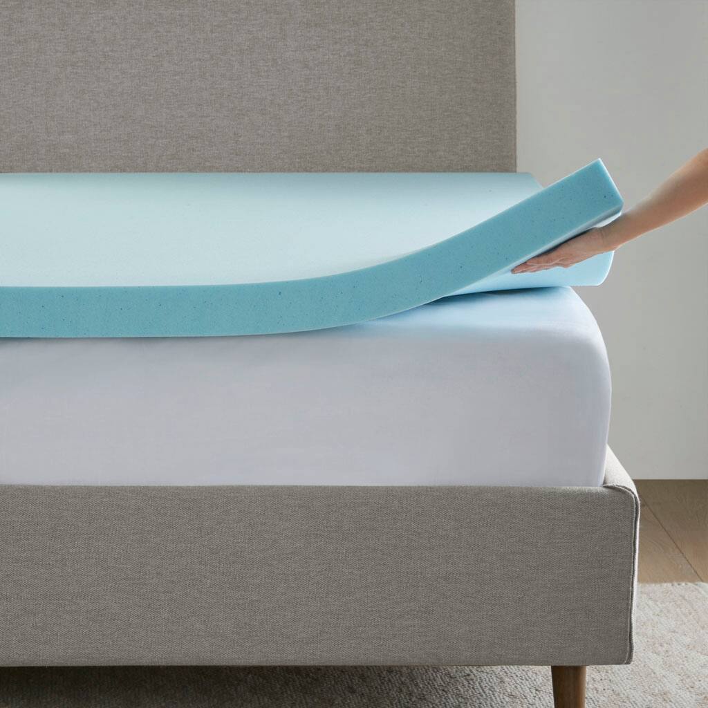 Alt View 10. Glintex - Plush Memory Foam Mattress Topper, Pressure Relief, Cooling and Hypoallergenic Design - White.