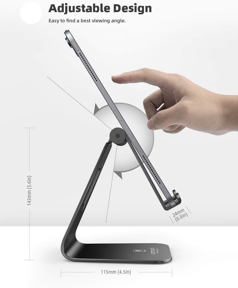 Adjustable Design  
Easy to find a best viewing angle.  

(5.6in)  
143mm  
24mm (0.8in)  

LOTCO  
115mm (4.5in)