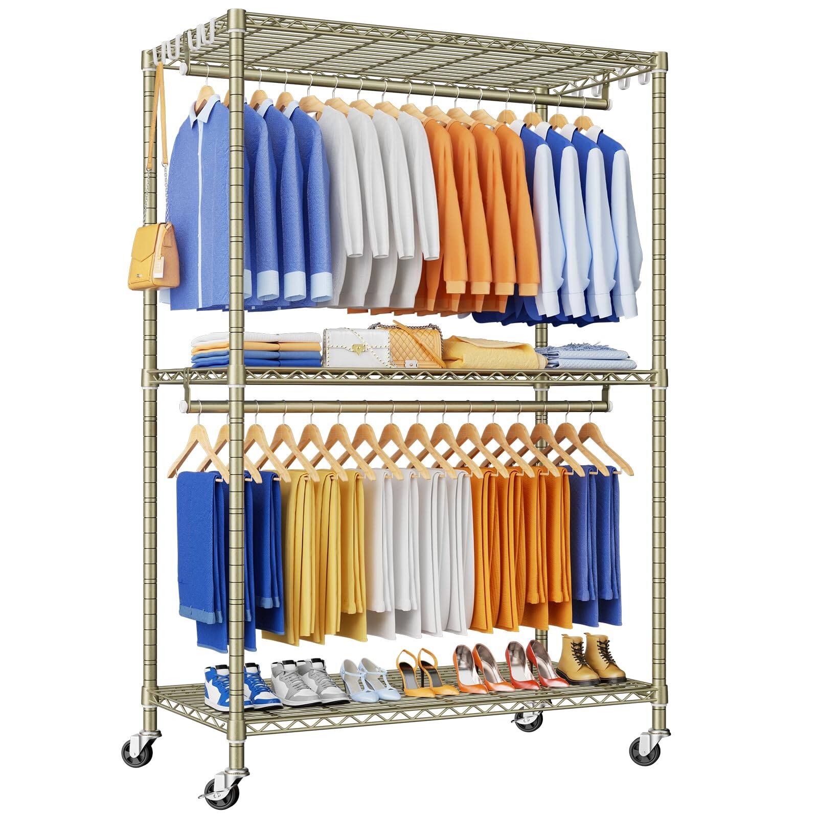 Cedar Assembly P8 Heavy Duty Clothes Rack with Extended Width Design ...