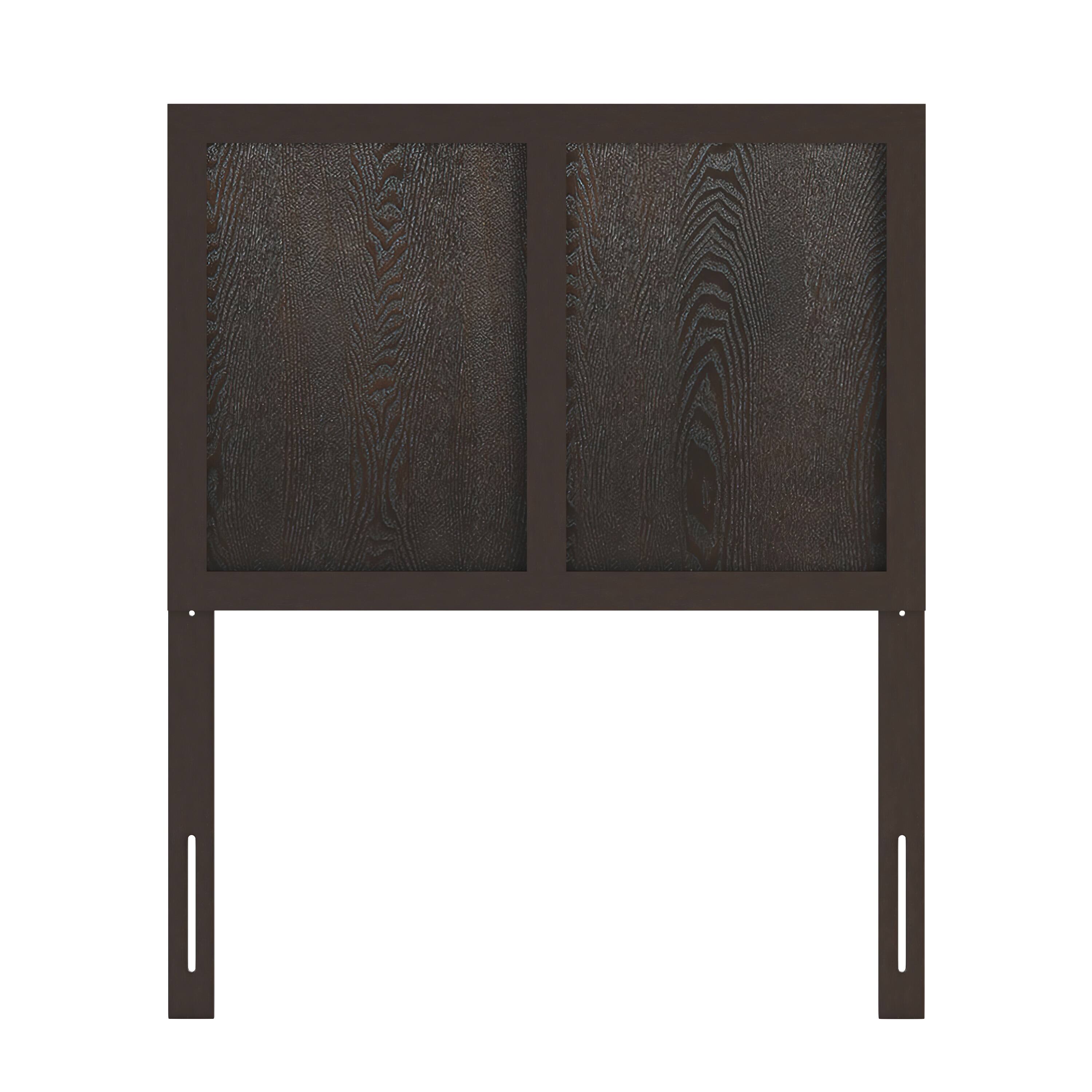 Alt View 9. Emma + Oliver - Omar Paneled Wooden Adjustable Headboard Only - Dark Brown.