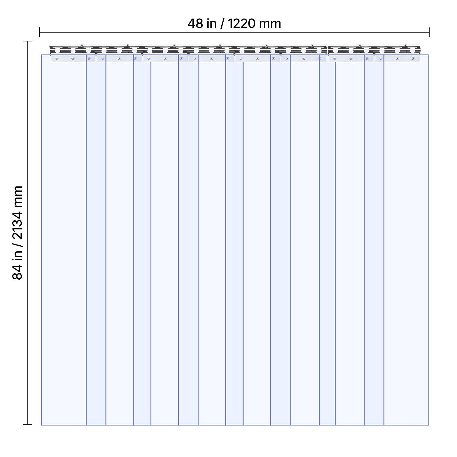 48 in / 1220 mm  
84 in / 2134 mm