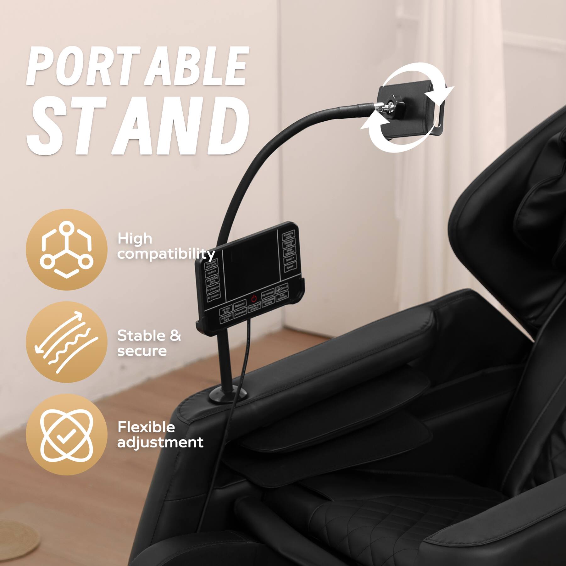 PORTABLE STAND

- High compatibility
- Stable & secure
- Flexible adjustment