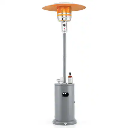 Front. Mondawe - 50000 BTU Propane Patio Heater with Round Table Design - Gray.
