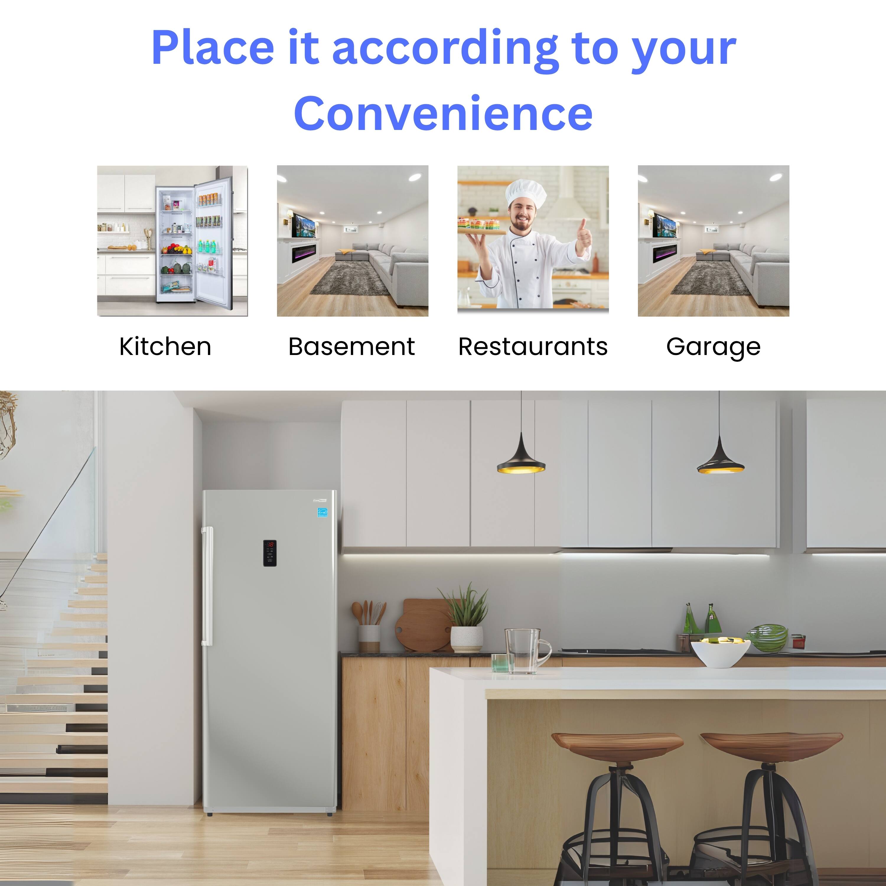 Place it according to your Convenience

Kitchen Basement Restaurants Garage