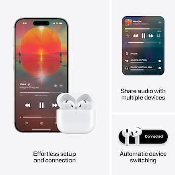 Apple AirPods 4 White MXP63LL/A - Open Box - Best Buy Apple AirPods 4 White MXP63LL/A - Open Box - Best Buy
