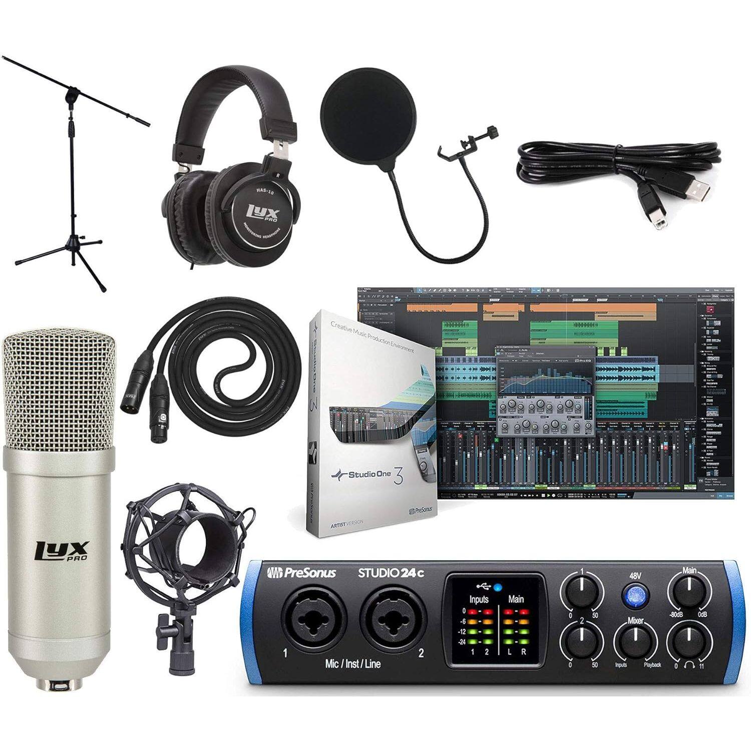945-1g L9X  
Creative Music Production Studio One 3  
Bhada lyX PRO  
PreSonus STUDIO 24c  
1 2 Mic/Inst/Line Mic I Inst I Line Inputs 0 4 -12 a4 1 I Main  a .  I 2 I % d Main 48V I - ddss Moer I I NG lgtec a 11