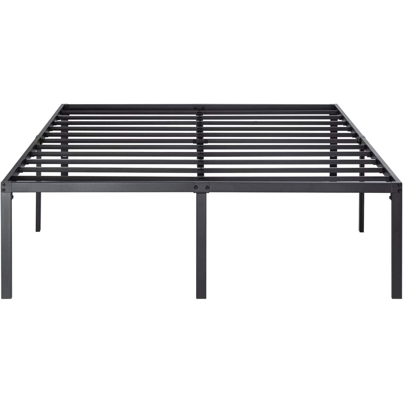 Hivvago - Full 18-inch Metal Platform Bed Frame with Under-Bed Storage Space - Black