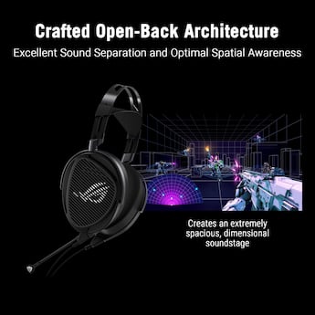 ASUS ROG Kithara Wired Audiophile Open Back Gaming Headset with ASUS ROG Kithara Wired Audiophile Open Back Gaming Headset with