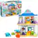The image features a Lego Duplo set with a toy house and a toy car. The set includes a toy doctor's office and a toy bedroom, as well as a toy car and a toy truck. The toy house is designed for children to play with and enjoy. The set is made up of 65 pieces, making it a fun and engaging toy for kids.
