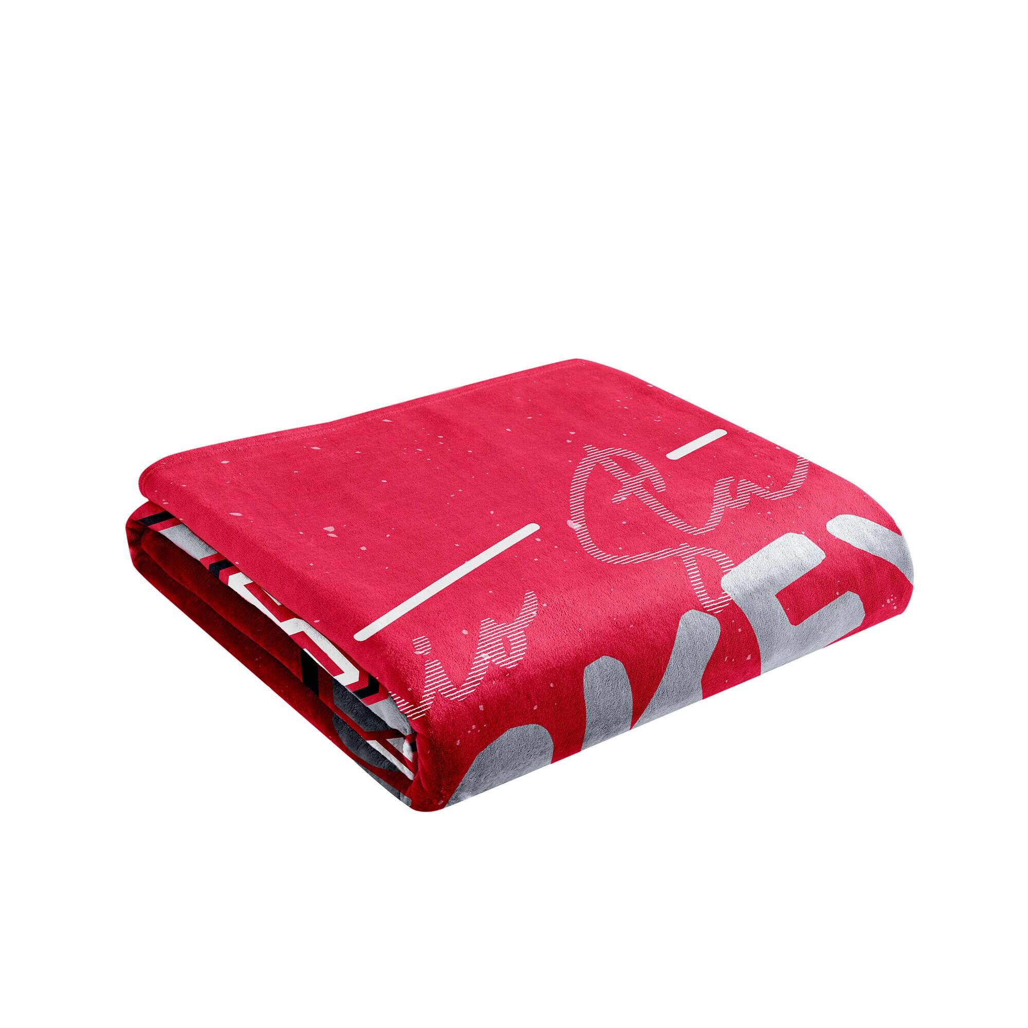 Alt View 1. Logo Brands - Ohio State Buckeyes 60" x 70" Plush Throw Blanket - Red.