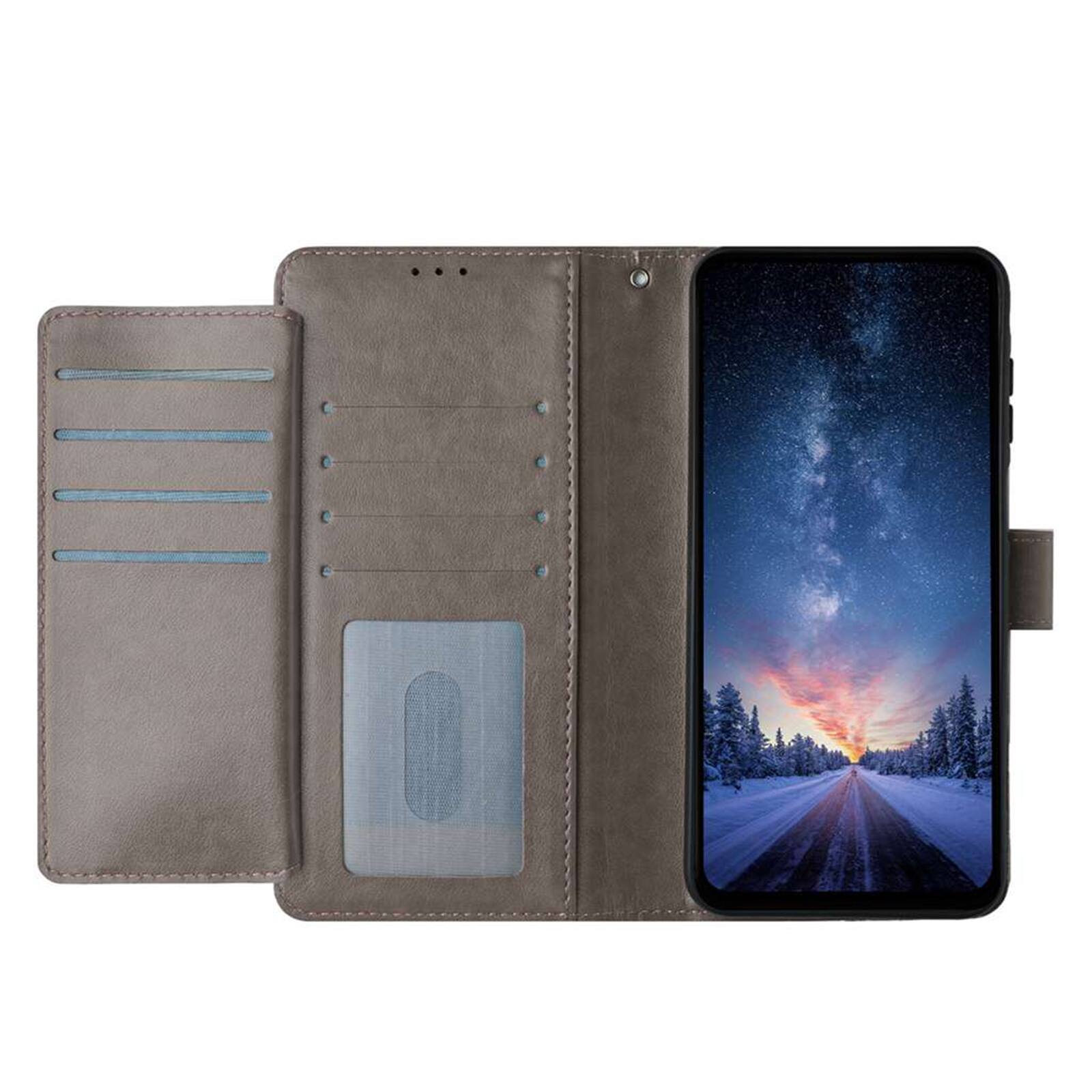 Alt View 1. Dteck - Dteck Wallet Folio Case for Apple iPhone 16e/17e, Shockproof Magnetic PU Leather Flip Card Slots Stand Case - Gray.