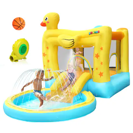 Front. Winado - Water Slide Bounce House w/Ball Pit, Slide, Sprinklers, Toddler Bounce House Castle Indoor Outdoor, Inflatable Water.