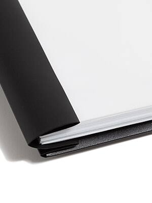 Alt View 2. Smead - Report Covers with Clear Front, 3-Prong, Letter Size, 5/Pack - Black.