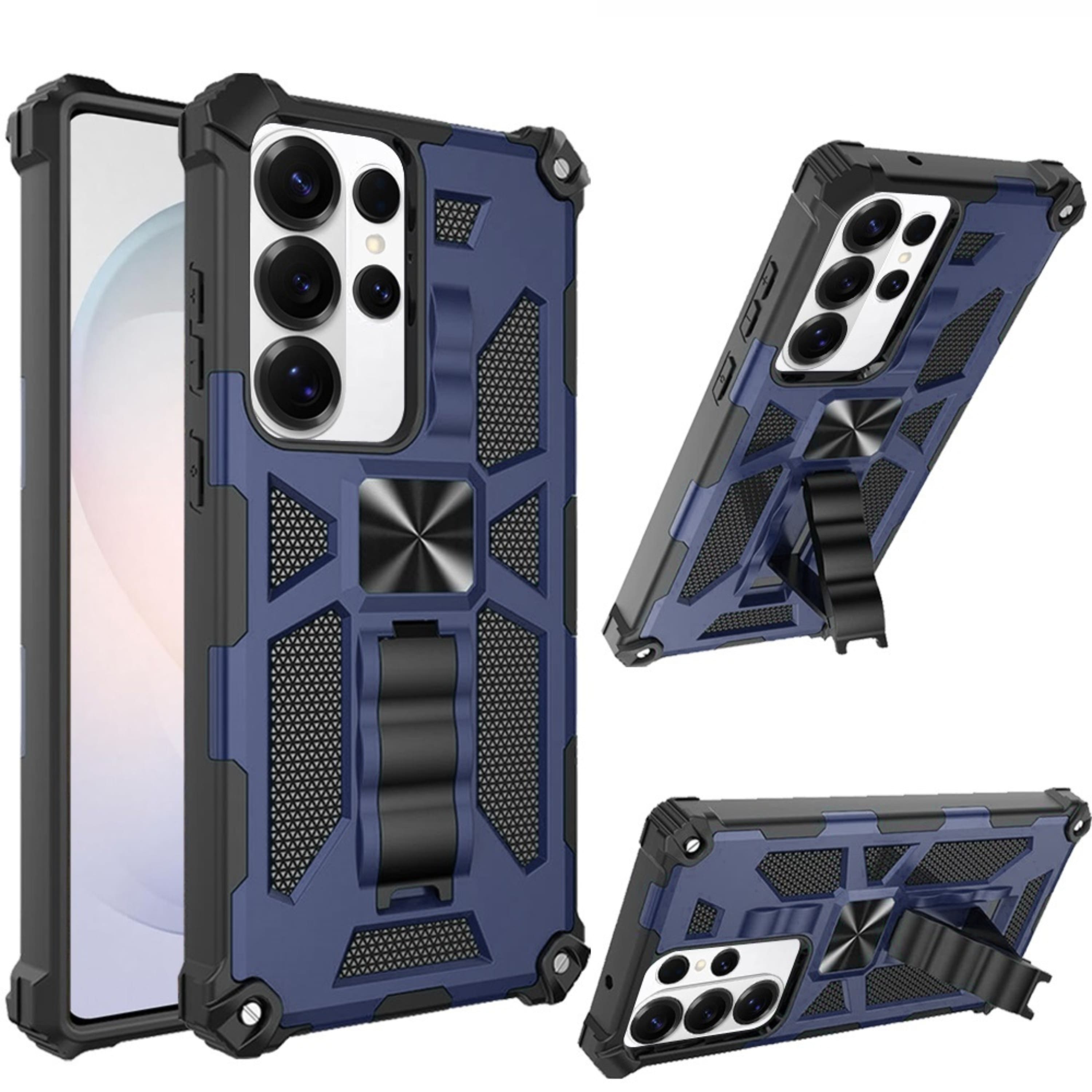 Kitcheniva - Shockproof Stand Case With Metal Plate And Tempered Glass For Samsung S26 Ultra - Blue price history on PriceWatchPro