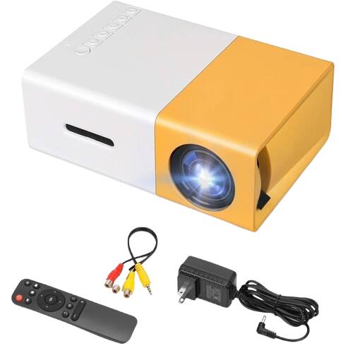 Front. Stock Preferred - Portable Mini Projector LED HD 1080P WiFi Home Theater Projector.