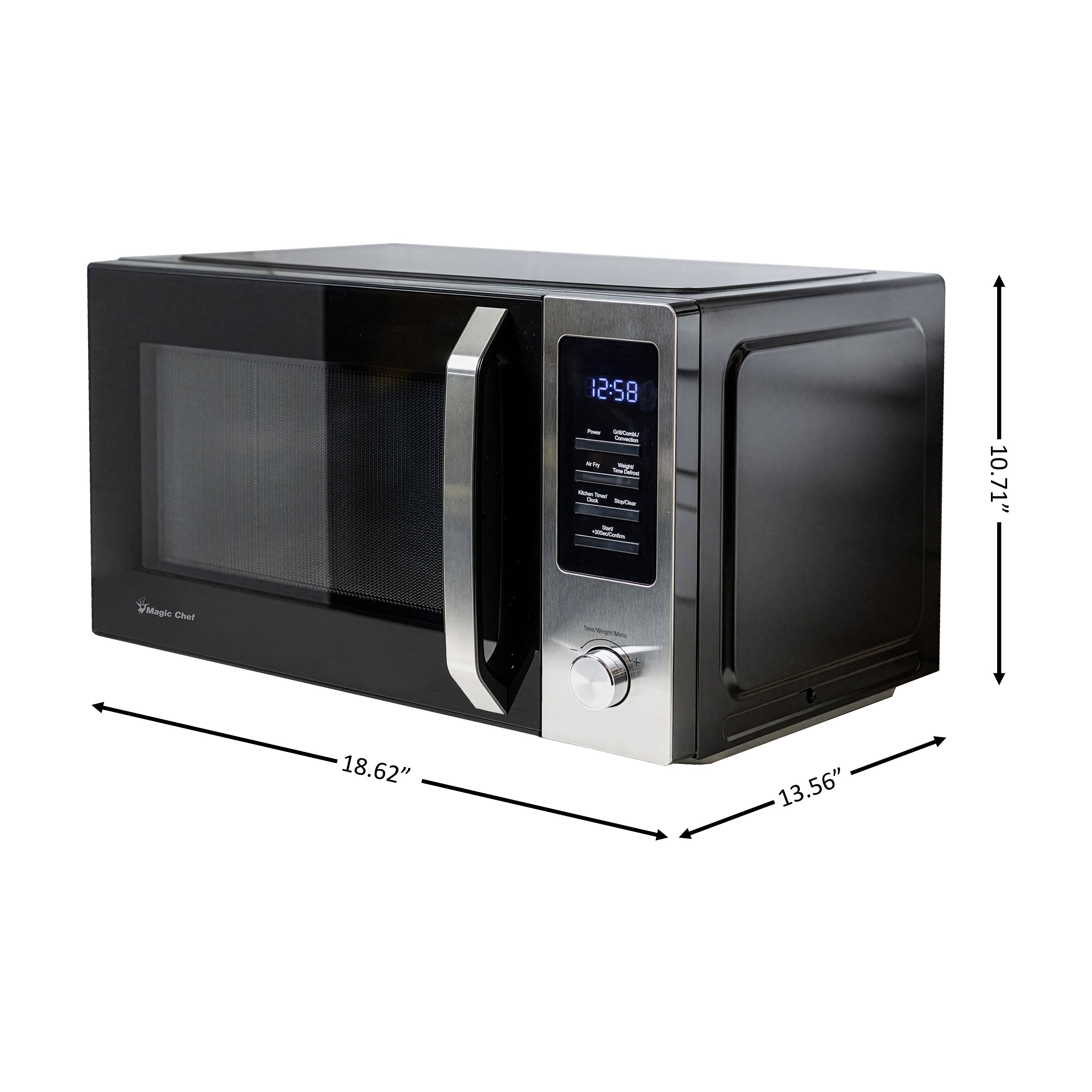 Magic Chef  
12:58 Power (600ml) Convection Microwaving Technology with Gelos 120ml and Out. SoyOut DAY McGalm  
10.71"  
18.62"  
13.56"