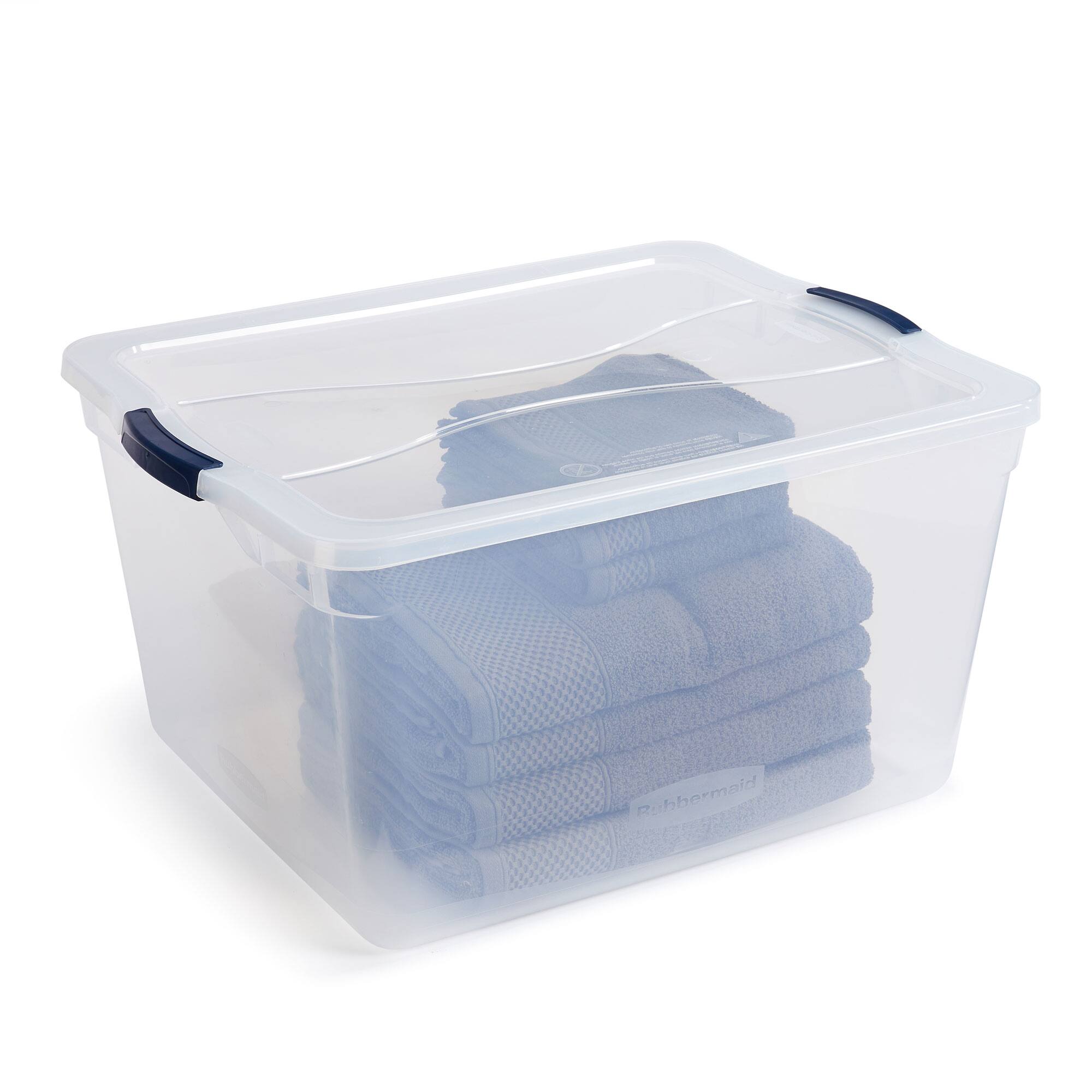 Alt View 2. RubberMaid - Rubbermaid Cleverstore 74 Qt Latching Plastic Storage Container & Lid (8 Pack).