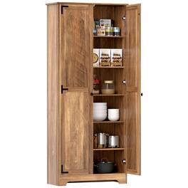Homcom - 72" Farmhouse Pantry Cabinet - Brown