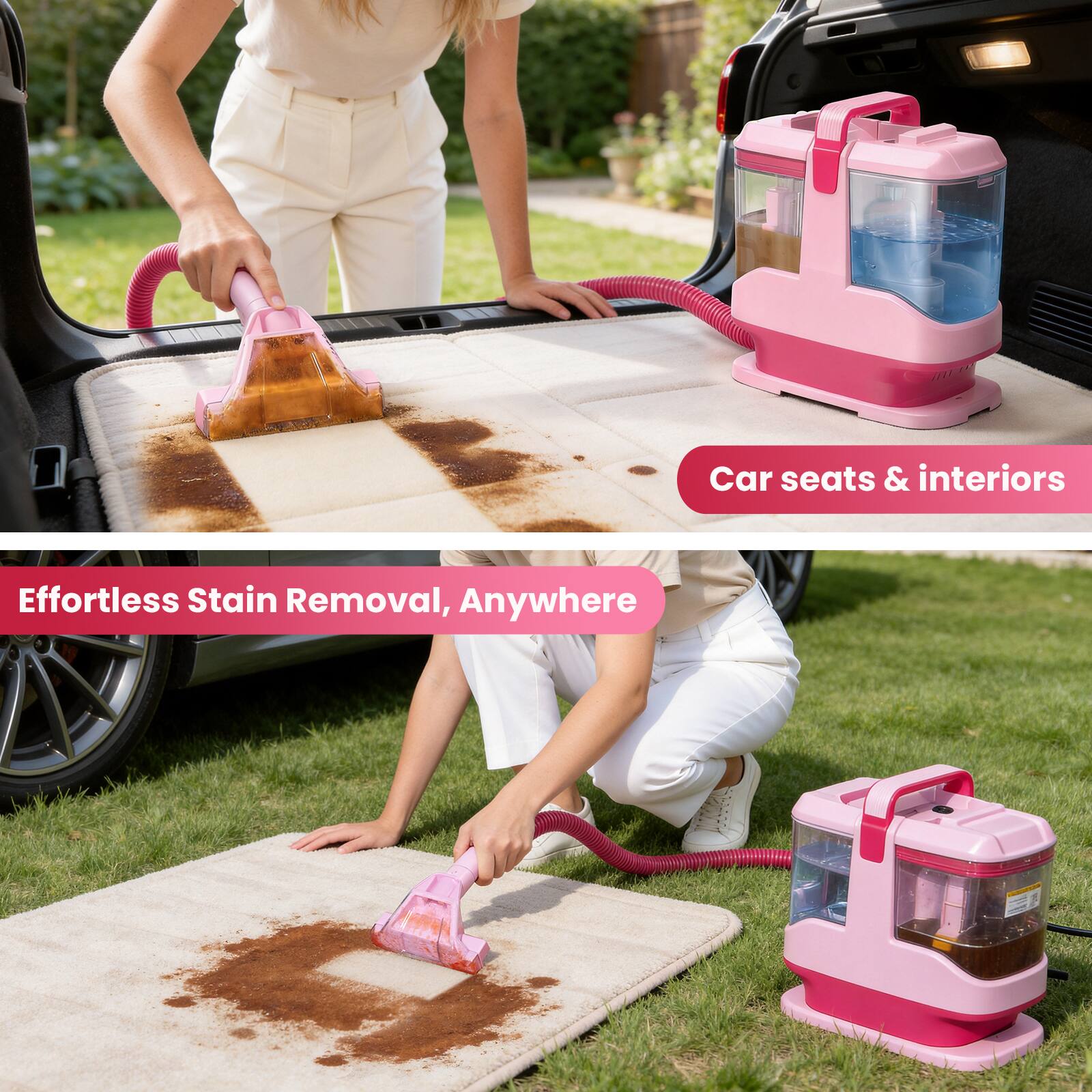 Car seats & interiors

Effortless Stain Removal, Anywhere