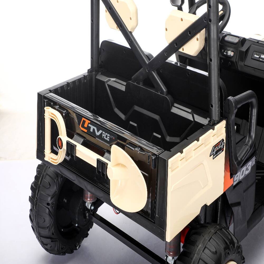 Ropilly 24V Kids Golf Cart 4WD 2 Seater Ride on Car with Sun Shade ...