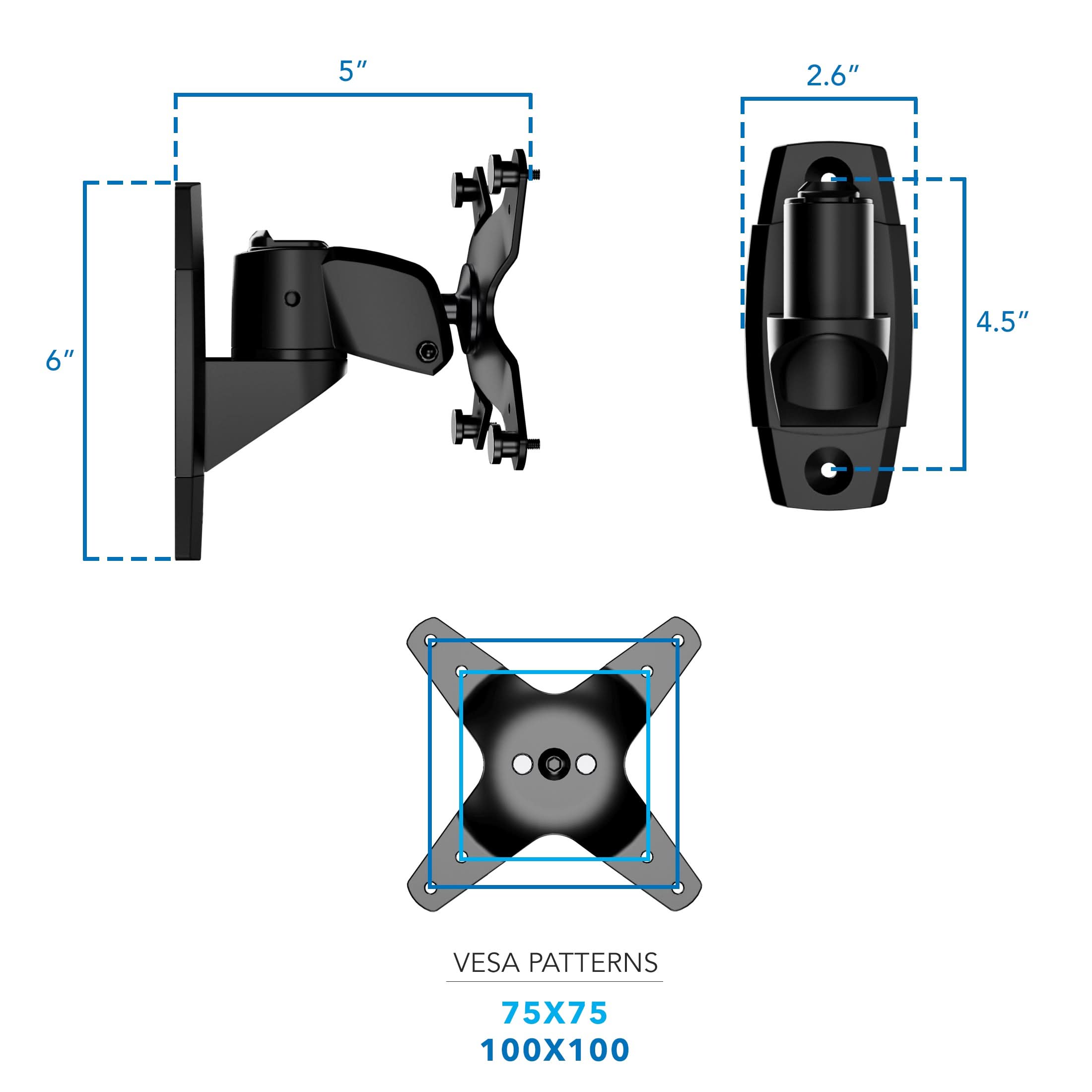 5" 2.6" 6" 4.5"  
VESPA PATTERNS  
75X75  
100X100