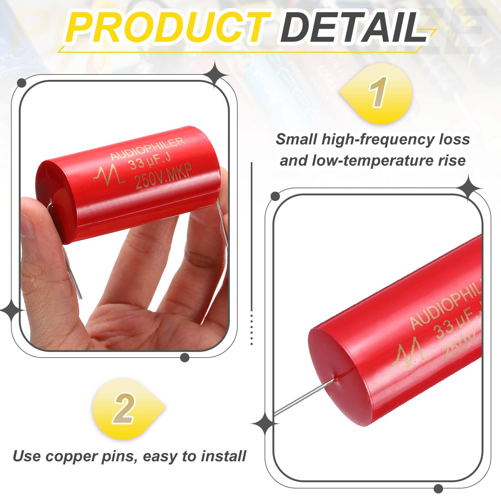 PRODUCT DETAIL

1. Small high-frequency loss and low-temperature rise

2. Use copper pins, easy to install

AUDIOPHILER 33 uF.J 250V.MKP