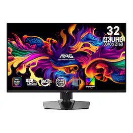MSI - MAG 321UP QD-OLED X24 32" UHD 240Hz 0.03ms G-SYNC FreeSync Premium Pro Gaming Monitor True Black 500 (DP, HDMI, USB-C) - Metallic Black